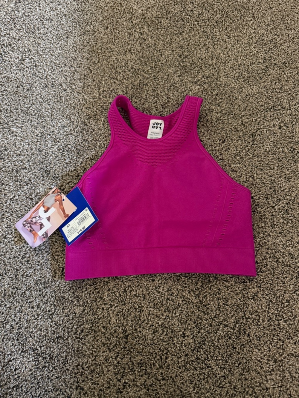 JoyLab Fuchsia Seamless High Neck Sports Bra